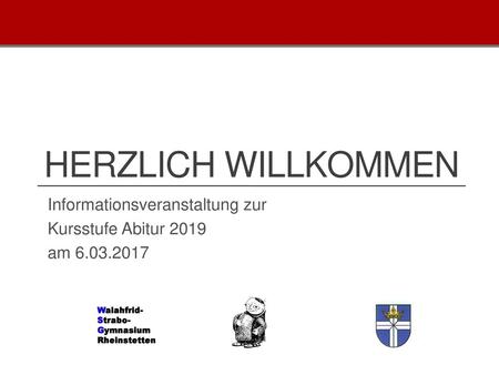 Informationsveranstaltung zur Kursstufe Abitur 2019 am