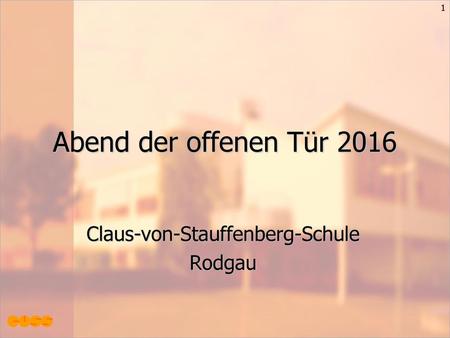 Claus-von-Stauffenberg-Schule Rodgau