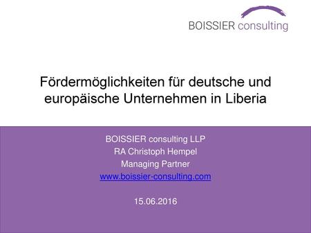 BOISSIER consulting LLP