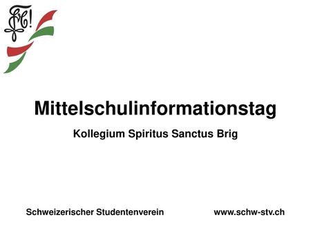 Mittelschulinformationstag Kollegium Spiritus Sanctus Brig