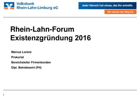 Rhein-Lahn-Forum Existenzgründung 2016