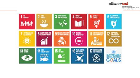 Sozial – Umwelt – Wirtschaft in den SDGs Soziales Wirtschaft Umwelt Quelle: WWF Eva Schmassmann.