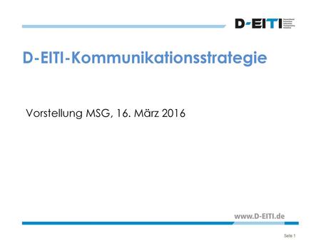 D-EITI-Kommunikationsstrategie