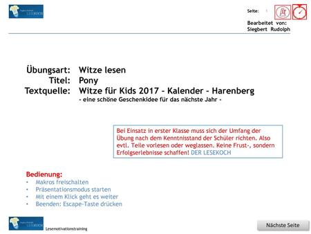 Witze für Kids 2017 – Kalender – Harenberg