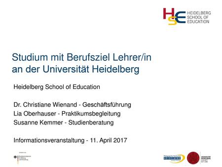Studium mit Berufsziel Lehrer/in an der Universität Heidelberg