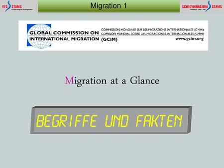 Migration at a Glance Begriffe und Fakten.