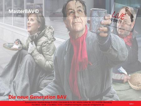 MasterBAV© Die neue Generation BAV