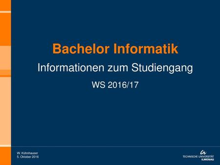 Informationen zum Studiengang