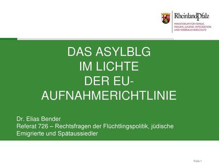 Das AsylbLG im Lichte der EU-Aufnahmerichtlinie