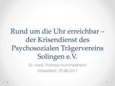 Dr. med. Thomas Hummelsheim Düsseldorf,