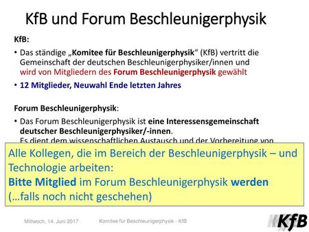 KfB und Forum Beschleunigerphysik