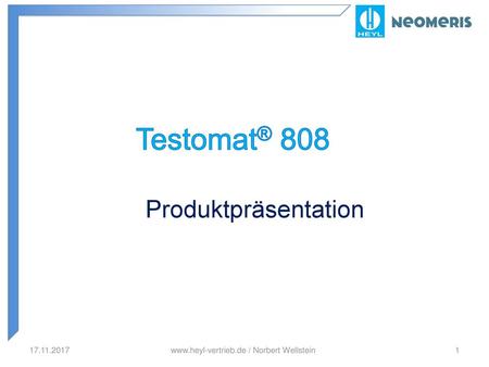 Testomat® 808 Produktpräsentation.