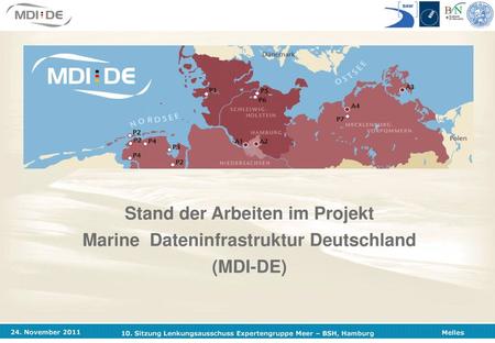 Stand der Arbeiten im Projekt Marine Dateninfrastruktur Deutschland