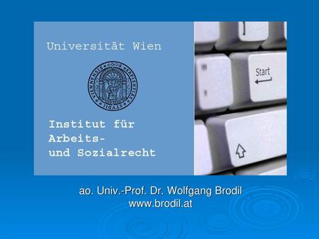 ao. Univ.-Prof. Dr. Wolfgang Brodil