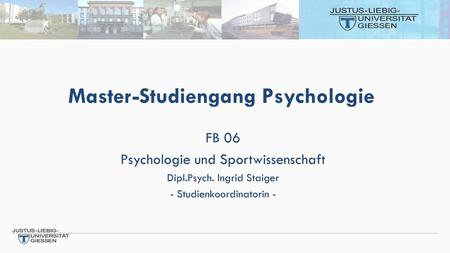 Master-Studiengang Psychologie