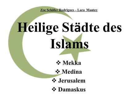 Heilige Städte des Islams