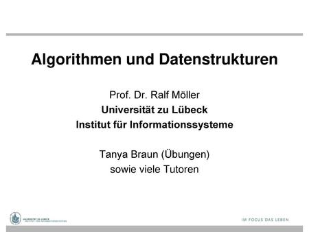 Algorithmen und Datenstrukturen