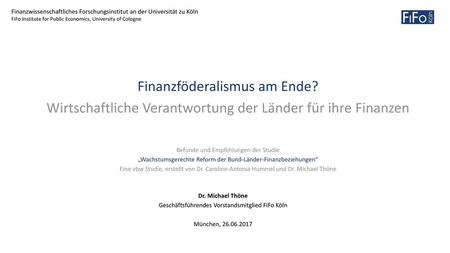 Finanzföderalismus am Ende?