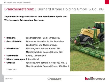Branchenreferenz | Bernard Krone Holding GmbH & Co. KG