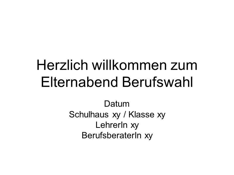 Kennenlernen elternabend schule