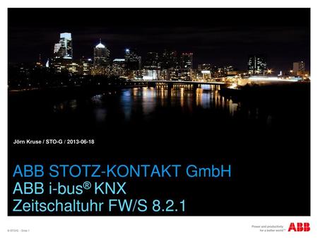 ABB STOTZ-KONTAKT GmbH ABB i-bus® KNX Zeitschaltuhr FW/S 8.2.1