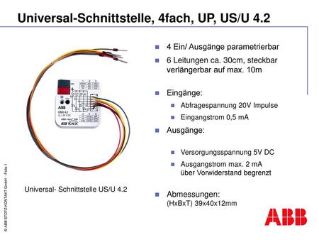 Universal-Schnittstelle, 4fach, UP, US/U 4.2