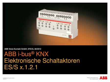 ABB i-bus® KNX Elektronische Schaltaktoren ES/S x.1.2.1