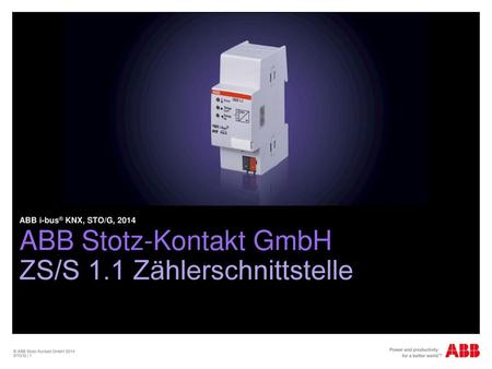 ABB Stotz-Kontakt GmbH ZS/S 1.1 Zählerschnittstelle