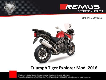 Triumph Tiger Explorer Mod. 2016