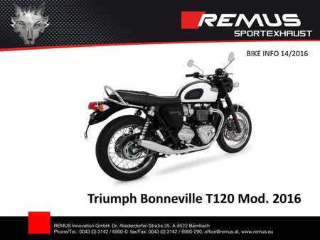 Triumph Bonneville T120 Mod. 2016