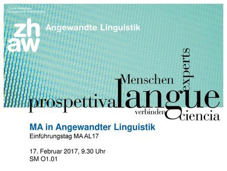 MA in Angewandter Linguistik