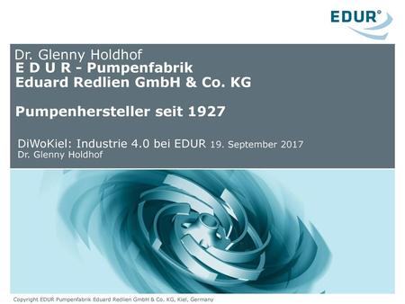 Eduard Redlien GmbH & Co. KG Pumpenhersteller seit 1927