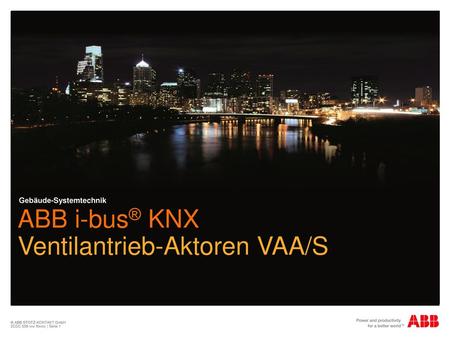 ABB i-bus® KNX Ventilantrieb-Aktoren VAA/S