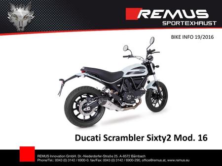 Ducati Scrambler Sixty2 Mod. 16
