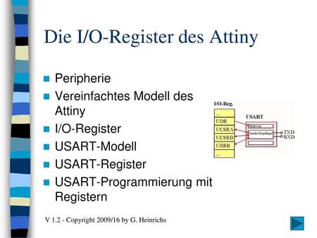 Die I/O-Register des Attiny