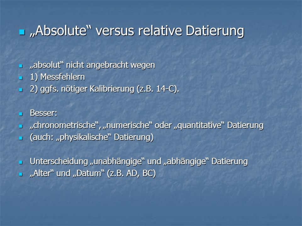 die absolute datierung und half life die absolute datierung und half life
