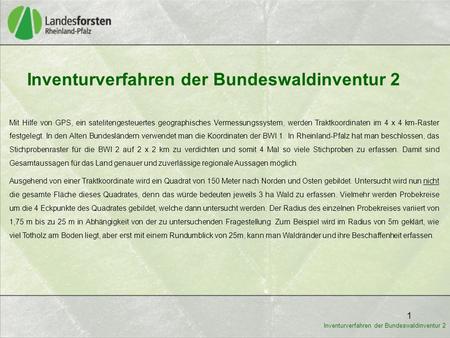 Inventurverfahren der Bundeswaldinventur 2