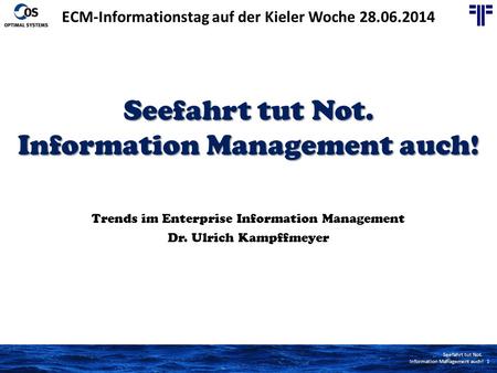 ECM-Informationstag auf der Kieler Woche