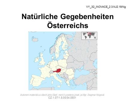 Natürliche Gegebenheiten Österreichs