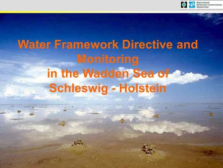Water Framework Directive and Monitoring in the Wadden Sea of