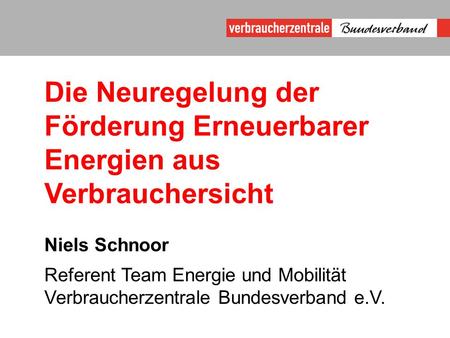 Niels Schnoor Referent Team Energie und Mobilität
