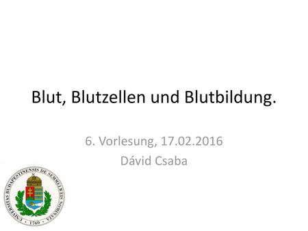 Blut, Blutzellen und Blutbildung.