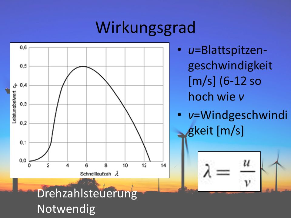 Blattspitzengeschwindigkeit windkraftanlage berechnen ...