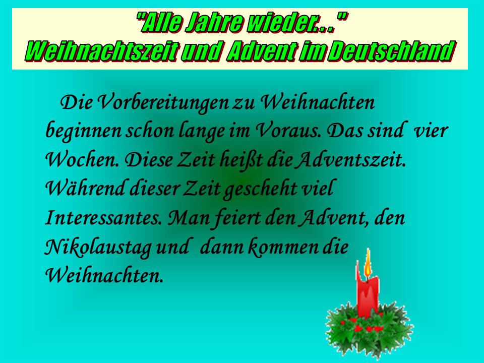 Weihnachtszeit und Advent im Deutschland - ppt video online ... Weihnachtszeit und Advent im Deutschland - ppt video online ...