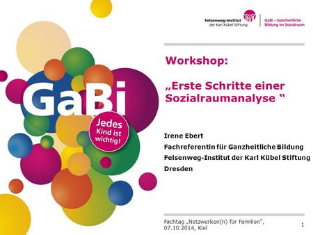 Workshop: „Erste Schritte einer Sozialraumanalyse “
