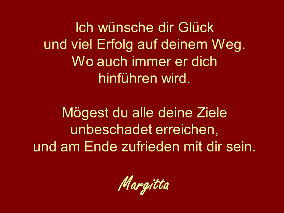 Viel GlГјck Auf Deinem Weg Viel GlГјck Auf Deinem Weg