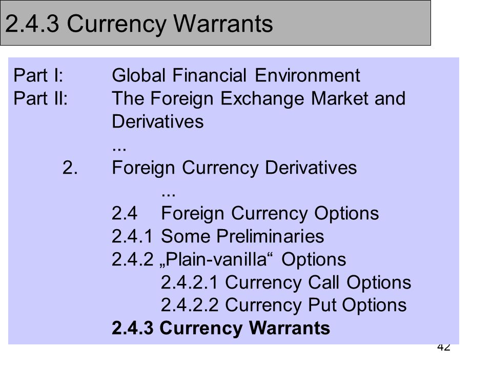 Fx options vanilla