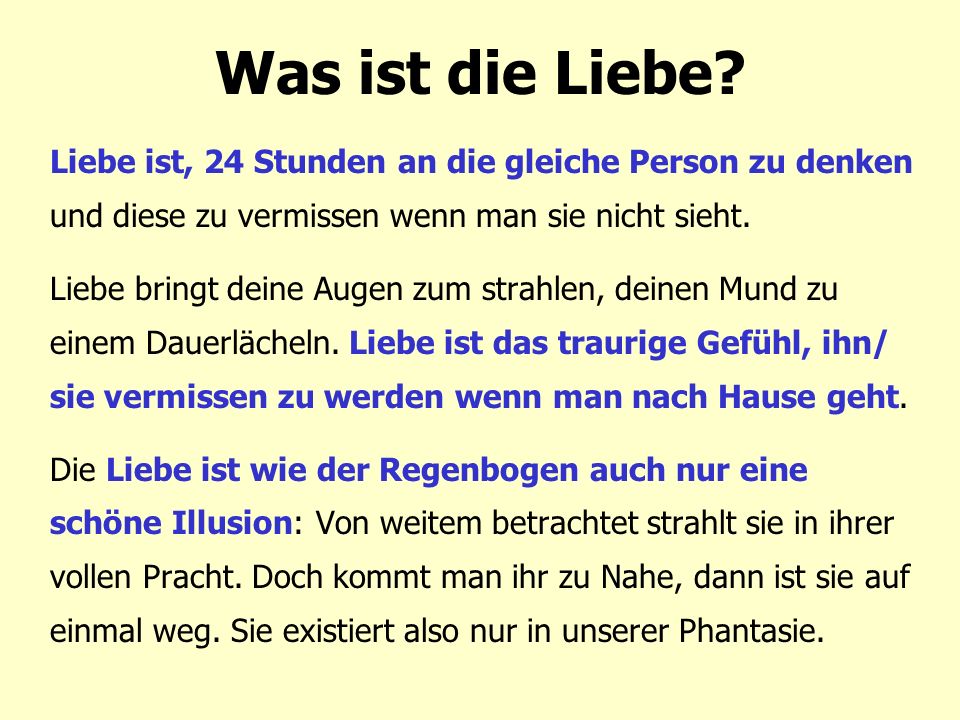 Was ist die liebe