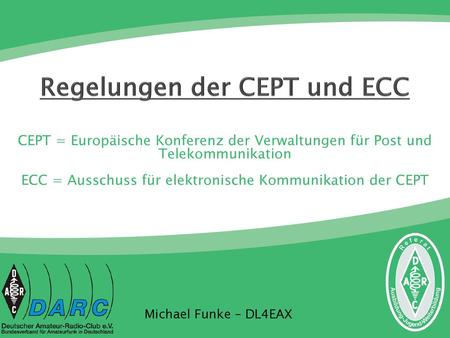 Regelungen der CEPT und ECC