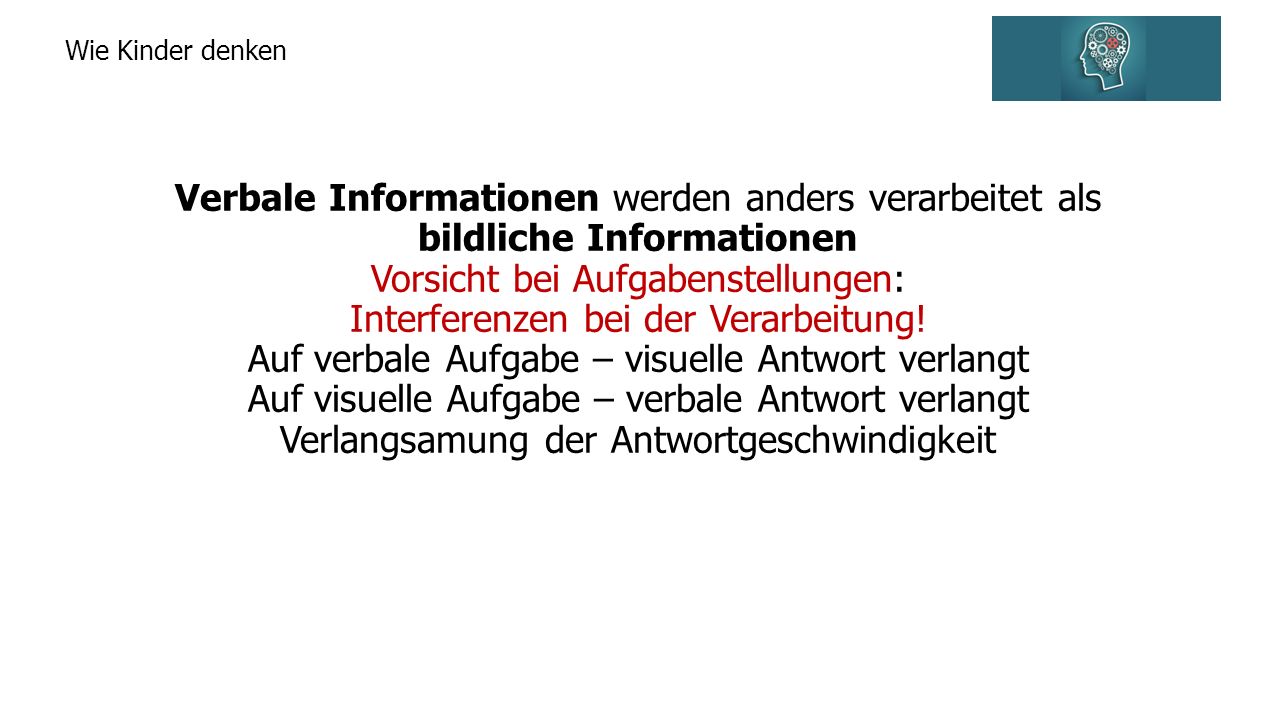 Verbale Informationen werden anders verarbeitet als